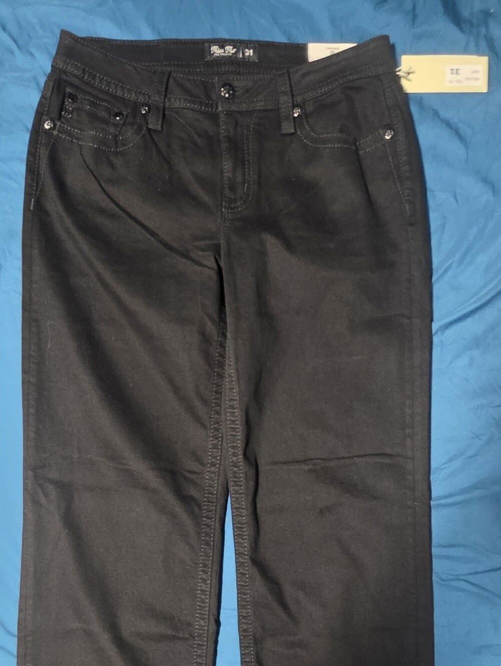 Miss Me Black Straight Leg Jeans